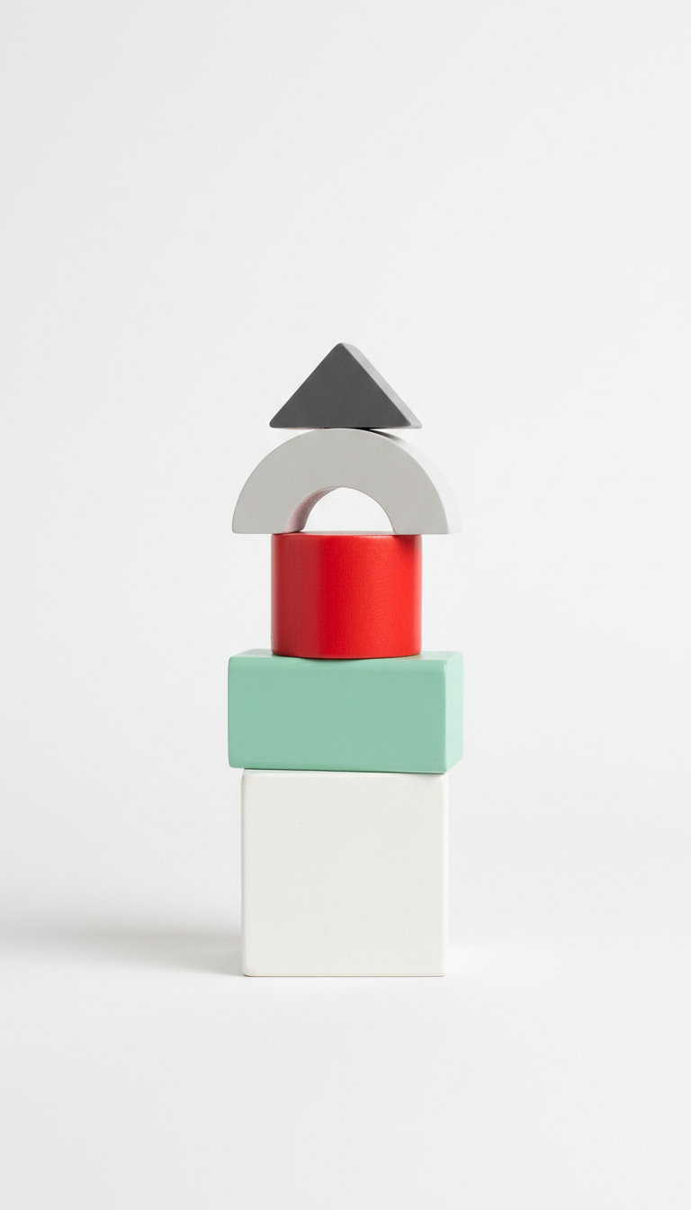 Mint Pop Color-Blocked Stacking Blocks