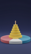 Sunbeam Yellow Wooden Stacking Toy