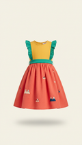 Coral pop adventure dress