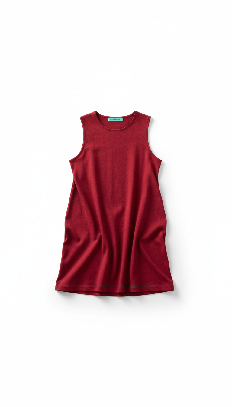 Candy Red Organic Cotton Dress