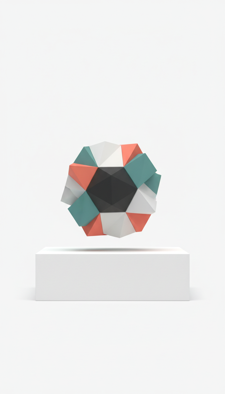 Charcoal Accent Geometric Puzzle Toy