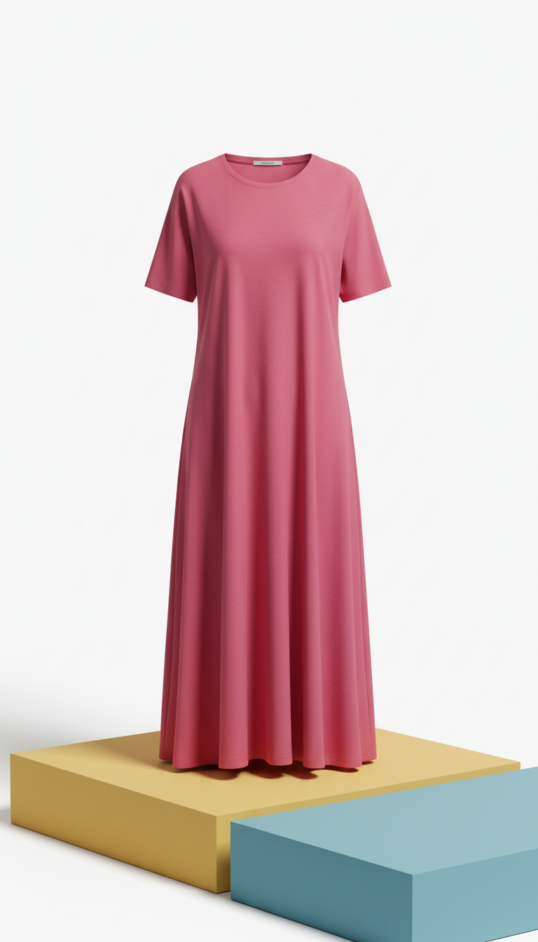 Raspberry Organic Cotton Dress