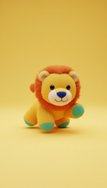 Sunbeam yellow plush lion toy